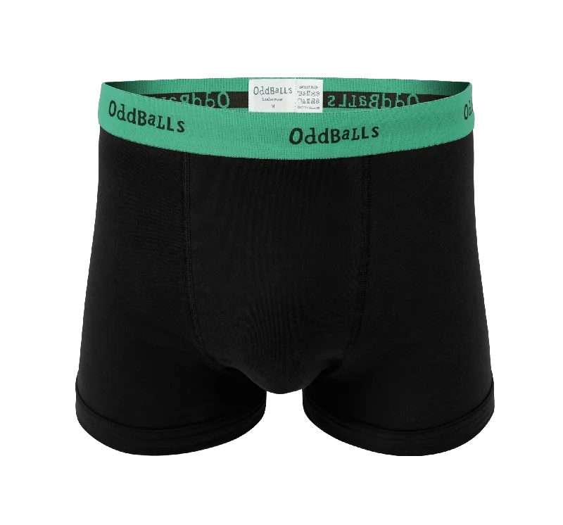 Black/Green - Mens Boxer Shorts