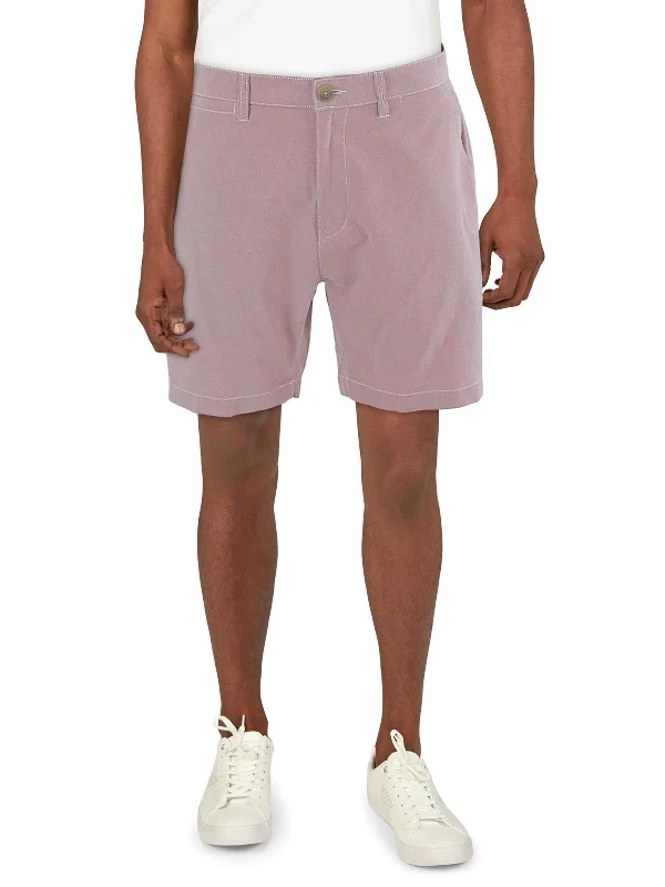 Mens Mid Rise Midi Casual Shorts