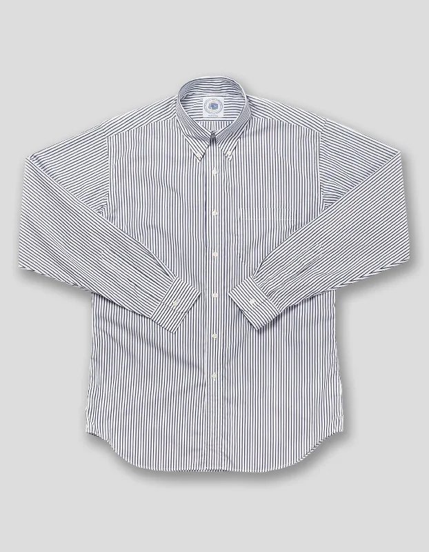 2-PLY 100s - NAVY REGENT STRIPE DRESS SHIRT