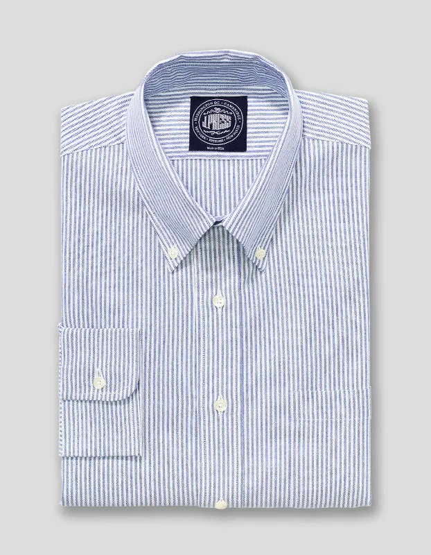 BLUE/WHITE OXFORD DRESS SHIRT - TRIM FIT