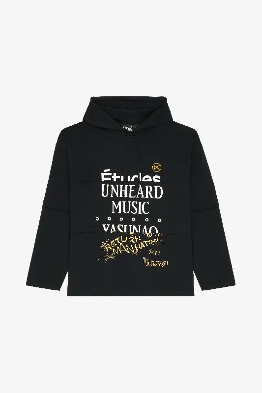 HOODIE LONG SLEEVES TEE SHIRT THE KITCHEN BLACK