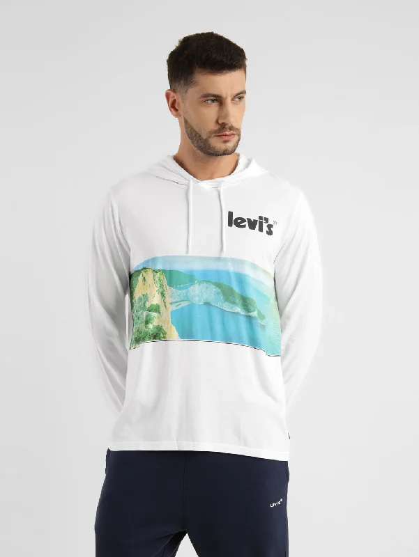 Men's Graphic Print Hooded Sweatshirt