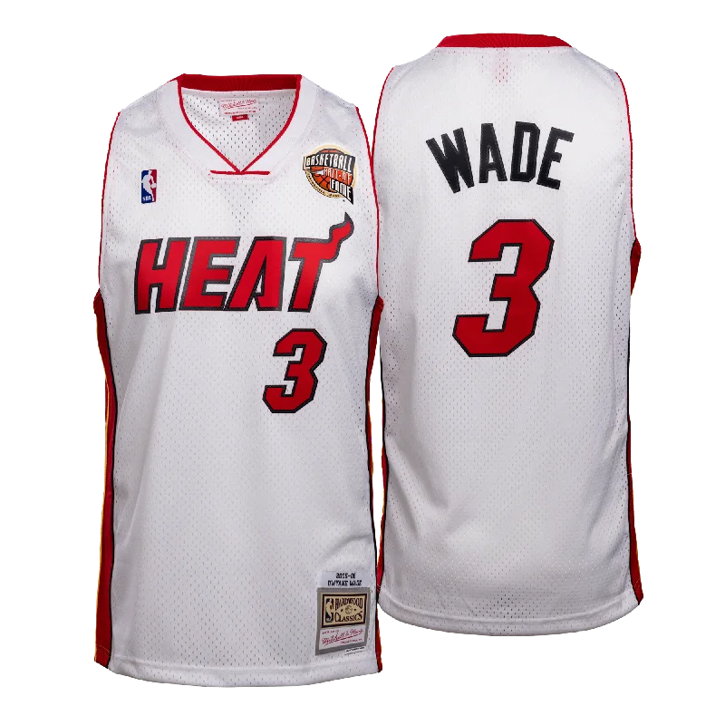 Dwyane Wade Mitchell & Ness Miami HEAT 2005-06 White Swingman Jersey - HOF Edition