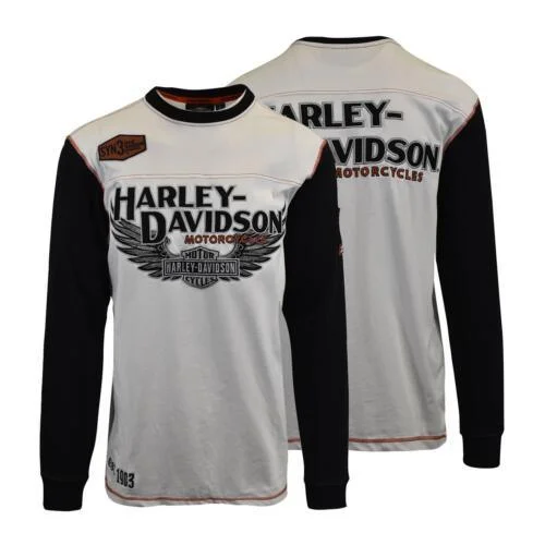 Branded  Men's T-Shirt White Wing Long Sleeve Raglan (S42)