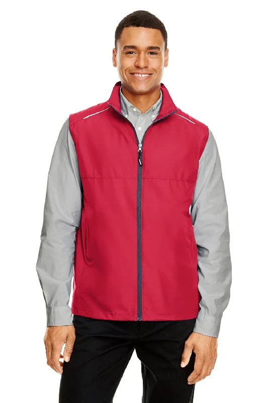 Core 365 Mens Techno Lite Water Resistant Full Zip Vest - Classic Red