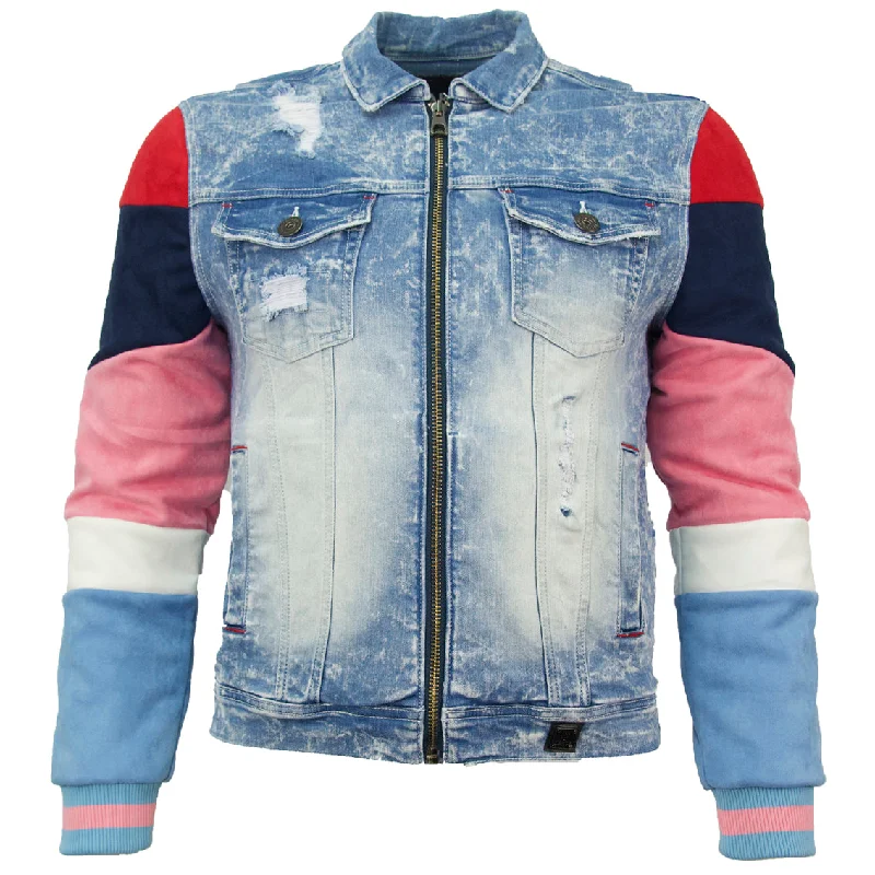 M1010 Makobi Ultra Suede  Denim Jacket - Light Wash